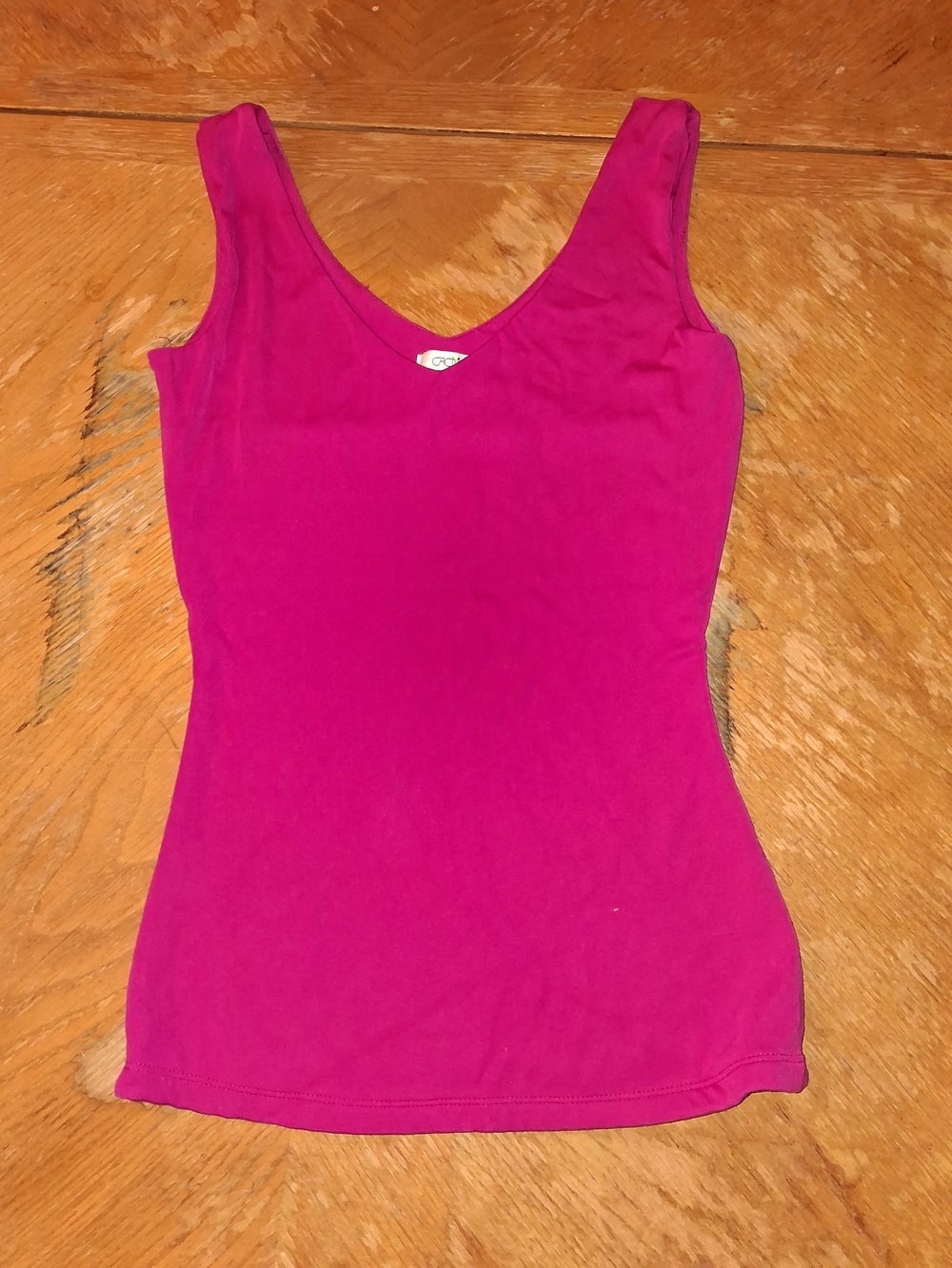 Cache Fuchsia Scoop Neck Tank Top